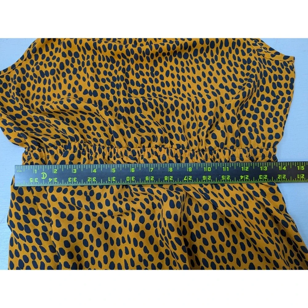 J. Crew Leopard Printed Maxi Dress Womens Size 8 Keyhole Boho Back Elastic Waist